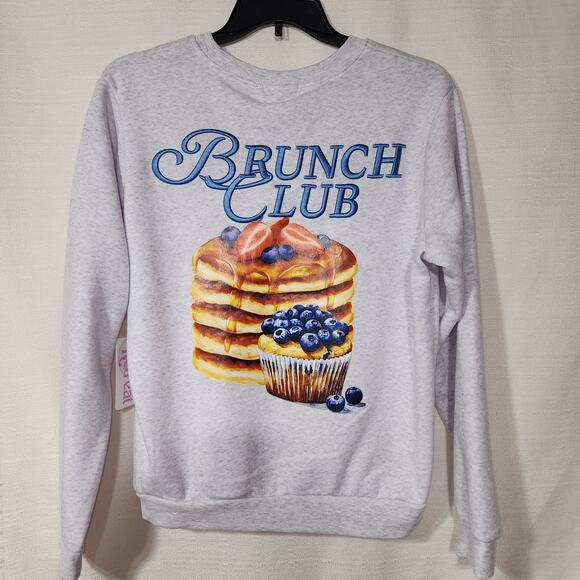 Brunch club women's gray sweatshirt size Large - Picture 7 of 7